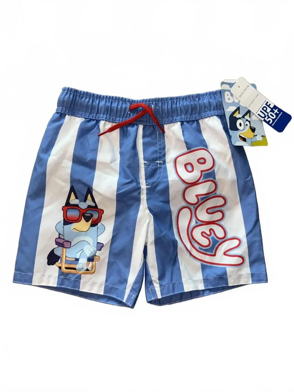 NEW! Bluey Boys Swim Trunks with UPF 50+ Sun Protection Size 4T